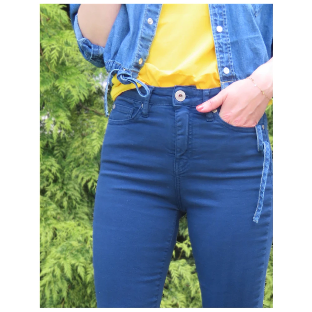 Denim Studio Slim Fit Claire Broek Blue Dames