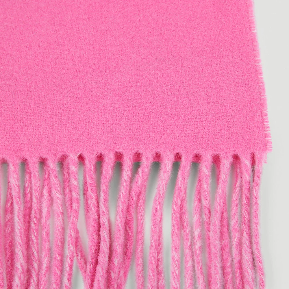 Jacquemus Lécharpe Fringe Logo Sjaal Pink Dames
