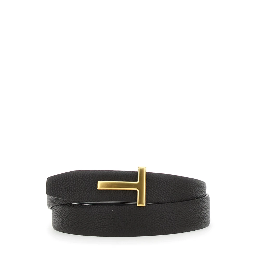 Tom Ford Men's Brown Reversible Leather Belt - Belts - 100 Cm - Accessories
