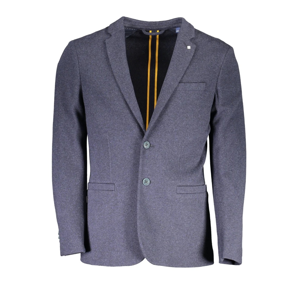 Gant Men's Blue Blazers, S, Elegant Classic Long Sleeve Jacket