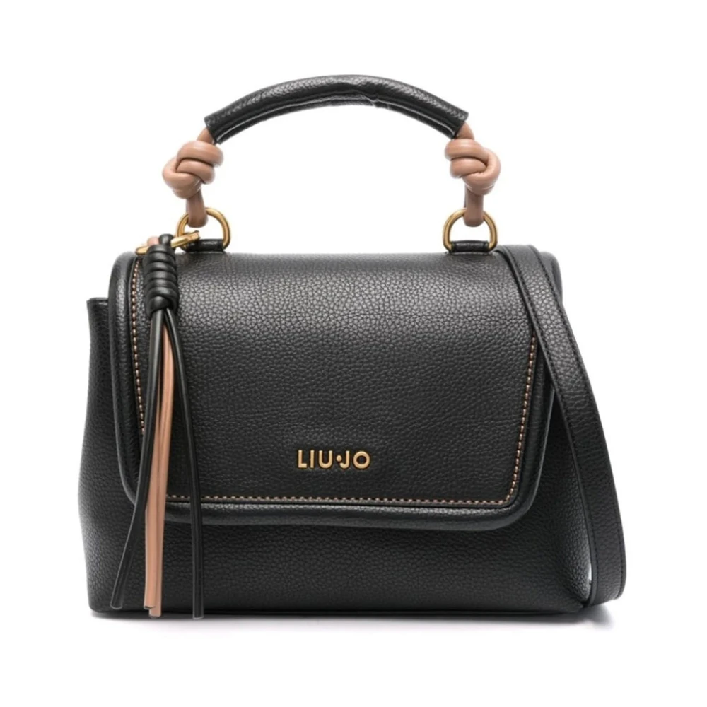 Liu Jo Zwarte Synthetische Handtas met Metalen Logo Black Dames