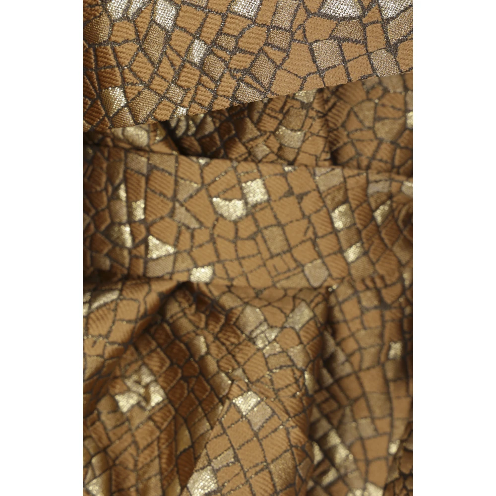 Max Mara Gouden Oversize Jacquard Trenchcoat Yellow Dames