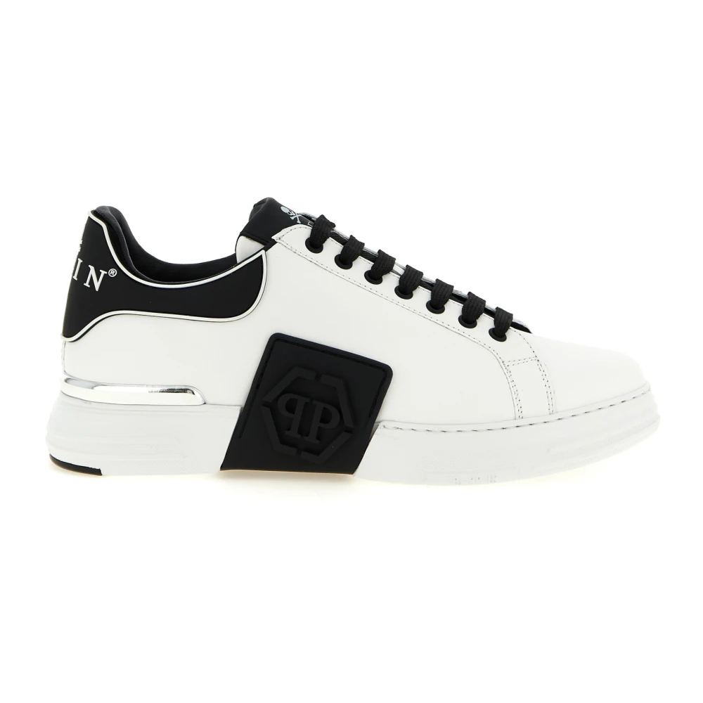 Philipp Plein Men's White Phantom Kick$ Low-Top Trainers - Sneakers - 6 Uk - Shoes