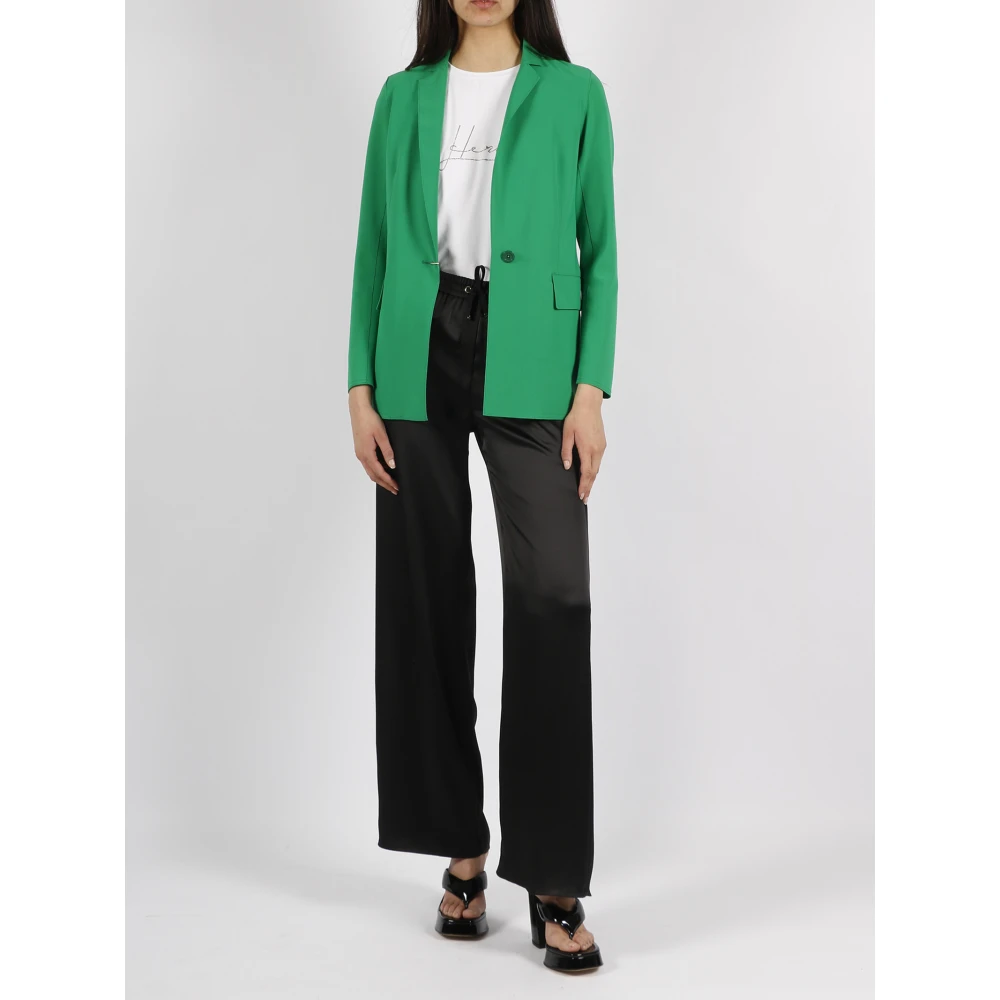 Herno Wijde Pijpen Satijnen Broek Black Dames