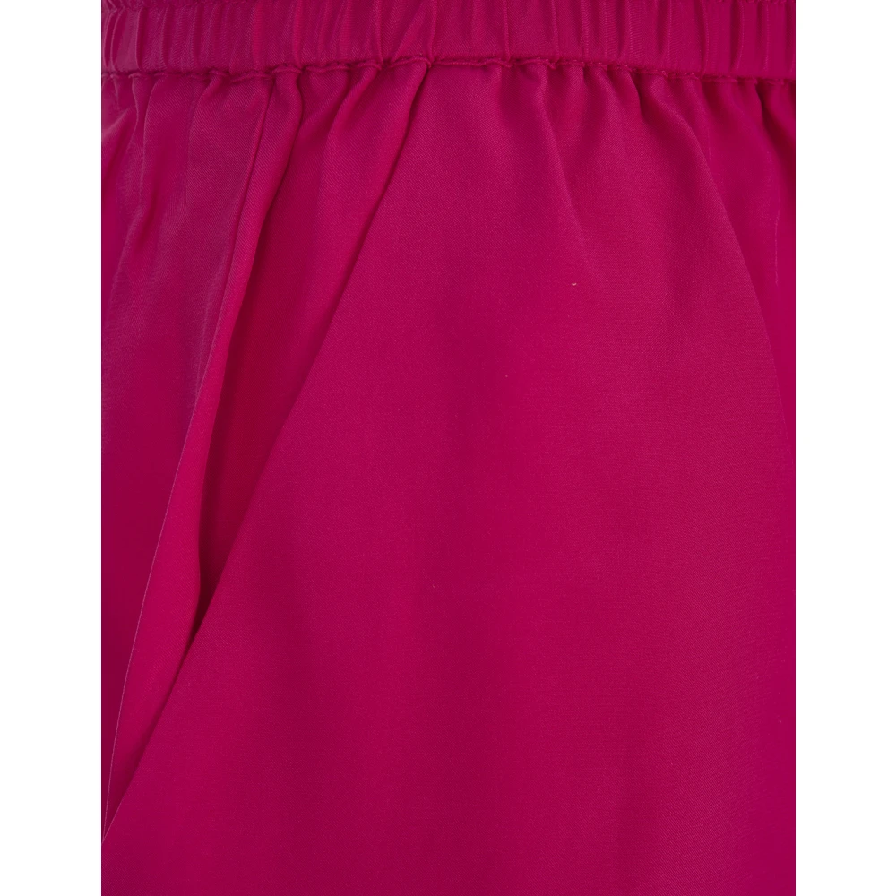 P.a.r.o.s.h. Fuchsia Zijden Elastische Taille Shorts Pink Dames