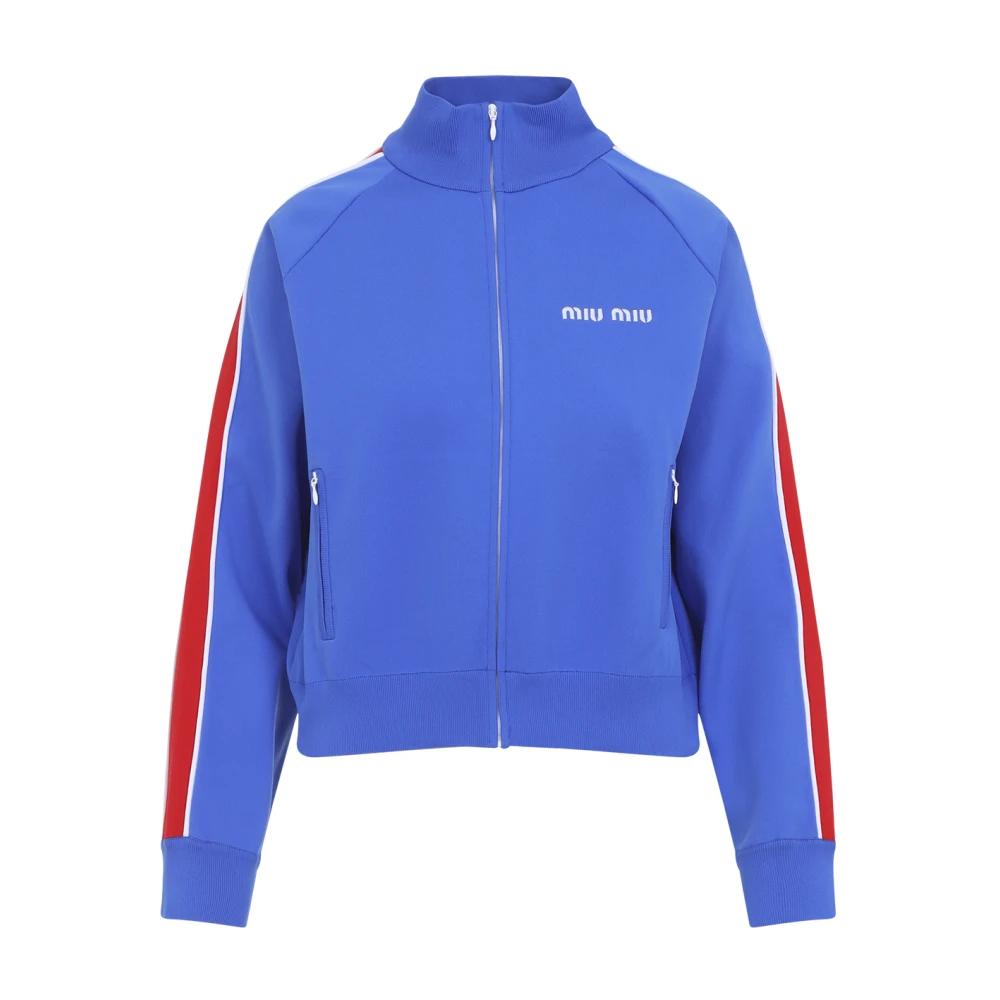 Miu Miu Women's Blue Tte Cardigan - Zip-Throughs - S - Sweatshirts & Hoodies