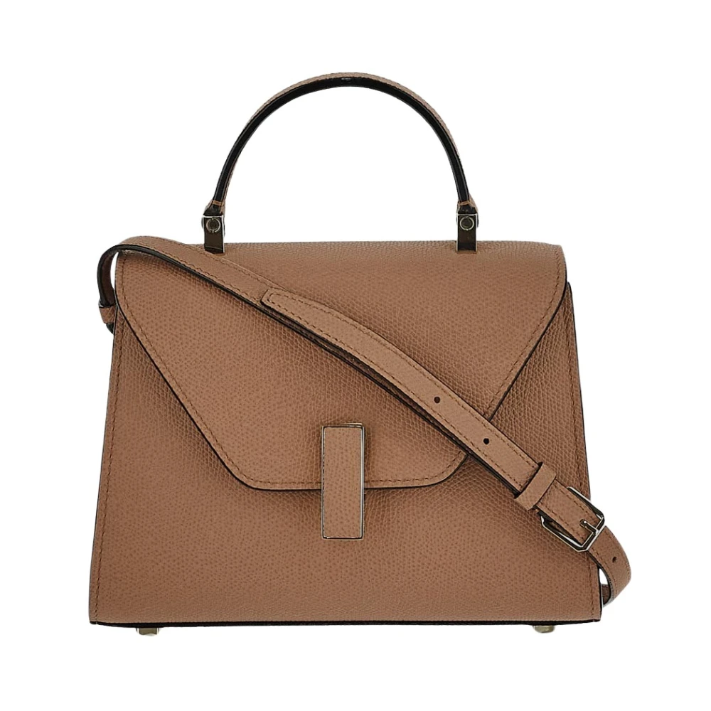 Valextra Kleine Leren Top Handtas Brown Dames