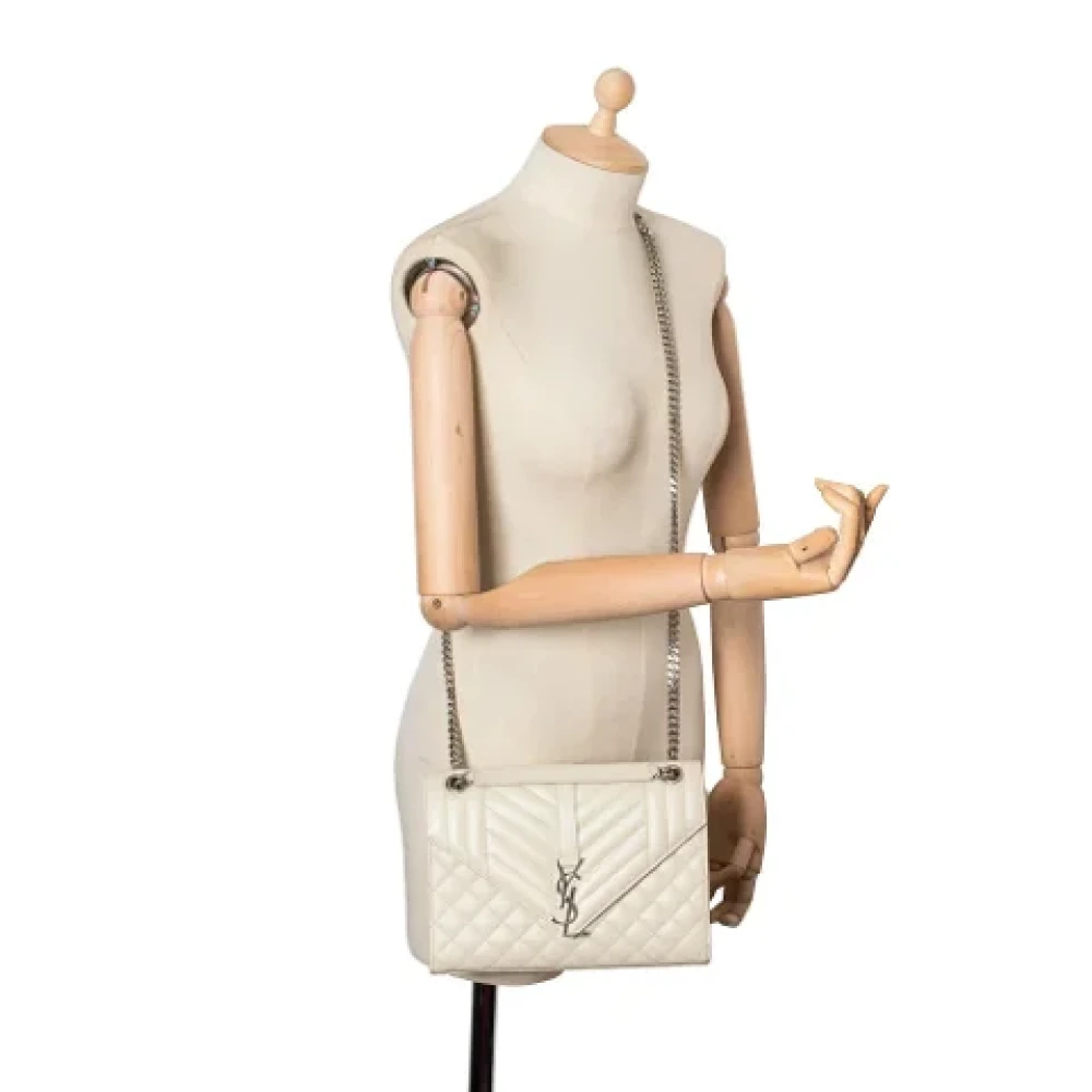 Yves Saint Laurent Vintage Pre-owned Leather shoulder-bags White Dames