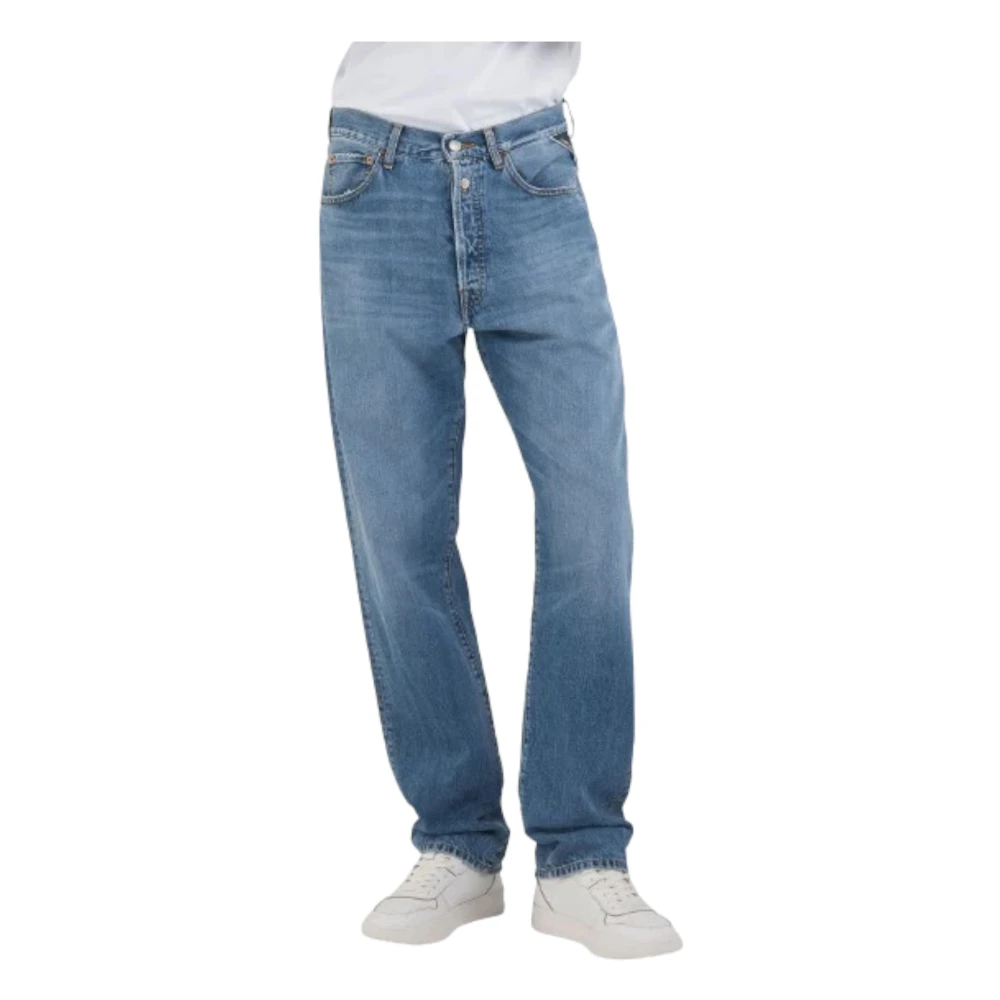 Replay Men's Blue Straight Fit Jeans, W36 L32, Classic Straight Fit Denim Jeans