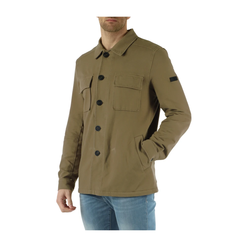 Distretto12 Field Portlan katoenen jersey jas Green Heren