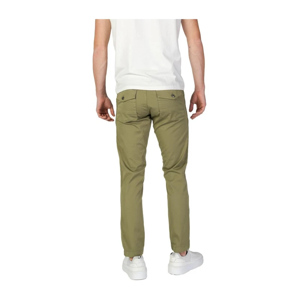 RefrigiWear Groene Katoenen Regular Fit Broek Green Heren