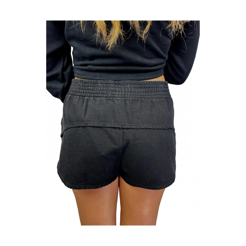 ViCOLO Katoenen Korte Mouw Top Black Dames