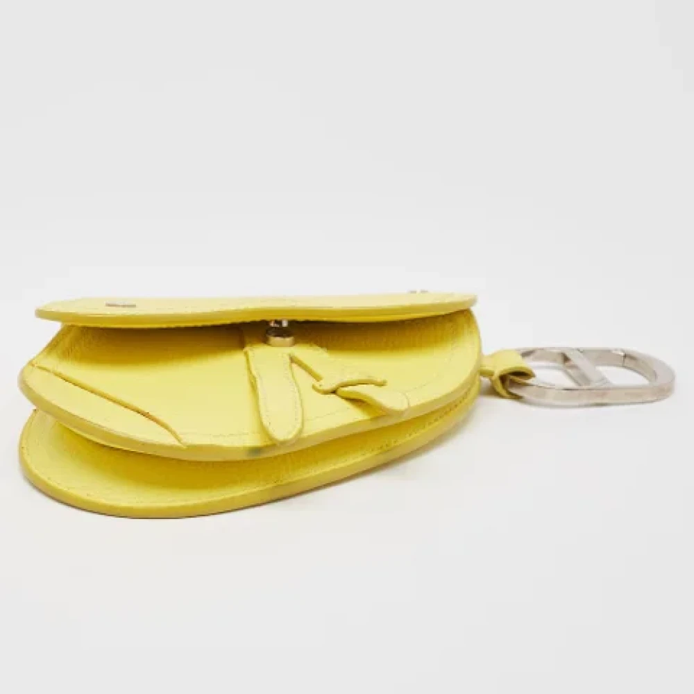 Dior Vintage Pre-owned Leather clutches Yellow Dames
