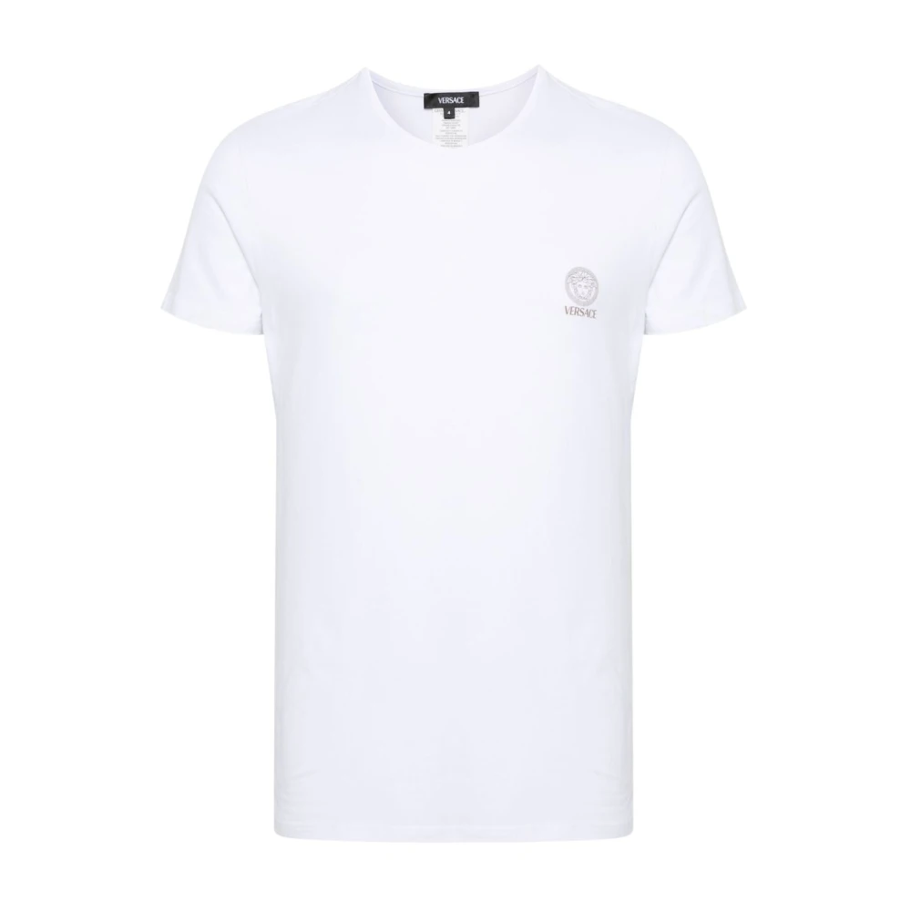 Versace Witte T-shirts en Polos met Medusa Head Motief White Heren