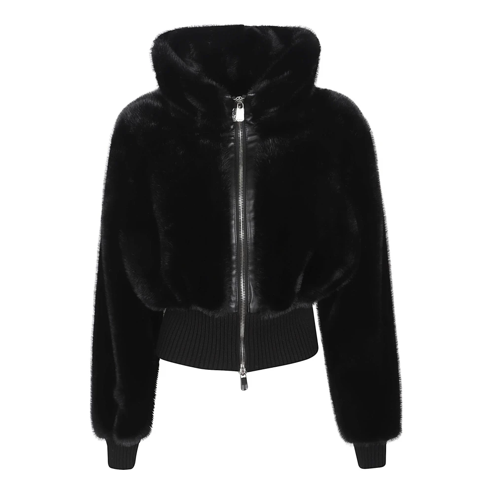 Pinko Faux Fur & Shearling Jackets - Female - Faux Fur & Shearling Jackets - Black - S - Jackets - Image 2
