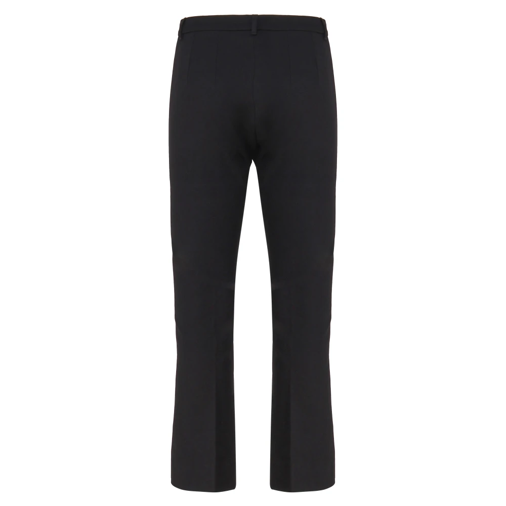 Max Mara Zwarte Broek met Voorplooi Black Dames