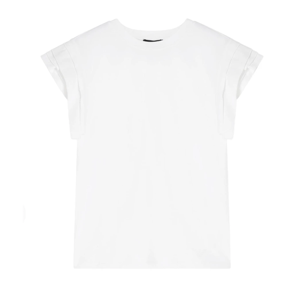 Emporio Armani Vrouw Wit Cotton Jersey Top