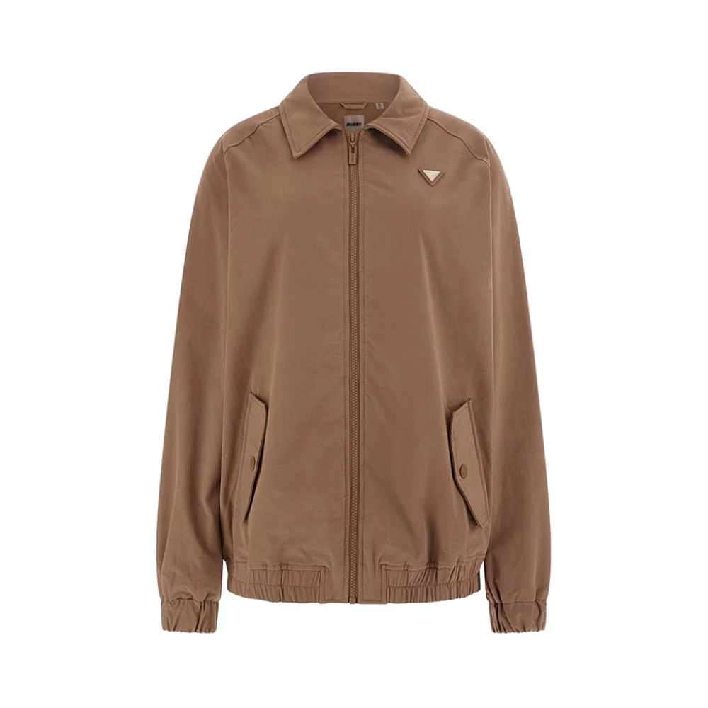Guess Bruine Kunstleren Jas met Gouden Details Brown Dames