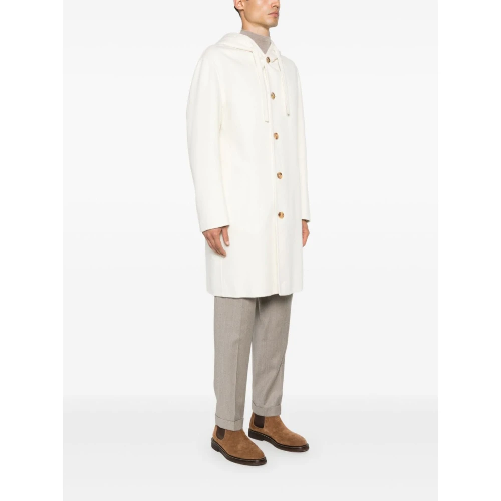 Lardini Dubbele Jas in Ivoor Beige Heren
