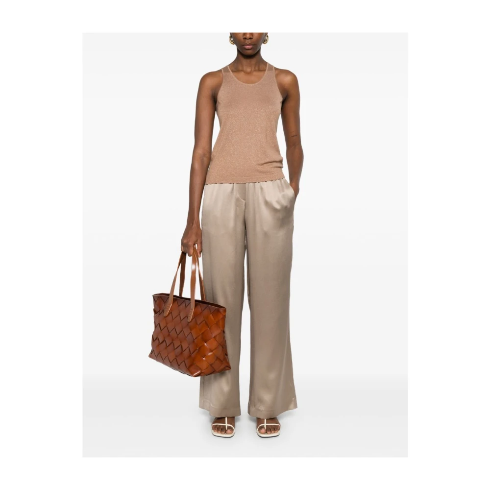 BRUNELLO CUCINELLI Broek met elastische taille en zakken Green Dames