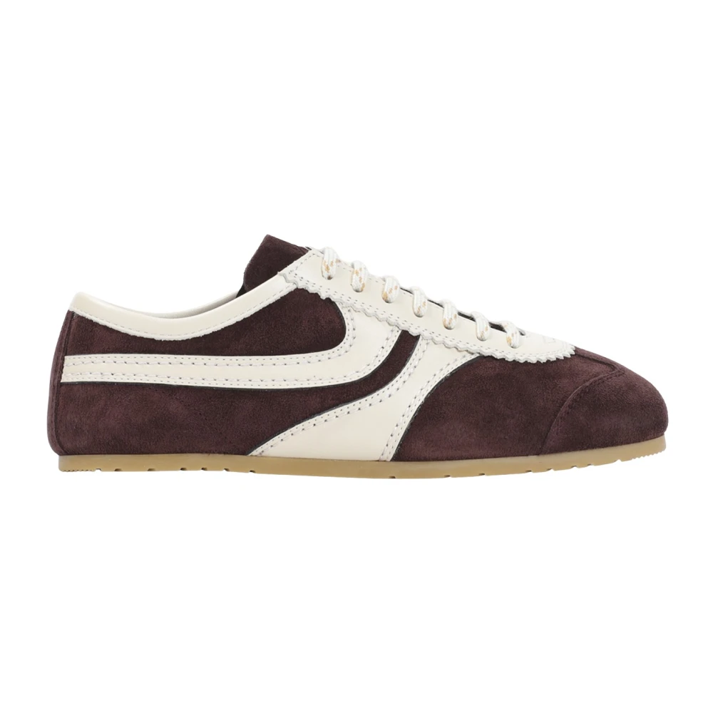 Dries Van Noten Retro Lage Sneakers Dames Schoenen Bruin