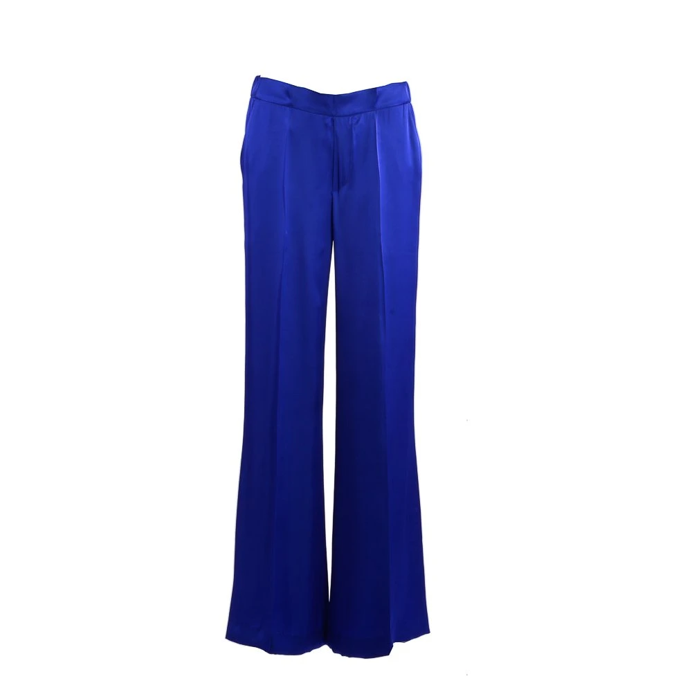 P.a.r.o.s.h. Blauwe Viscose Elastische Taillebroek Blue Dames