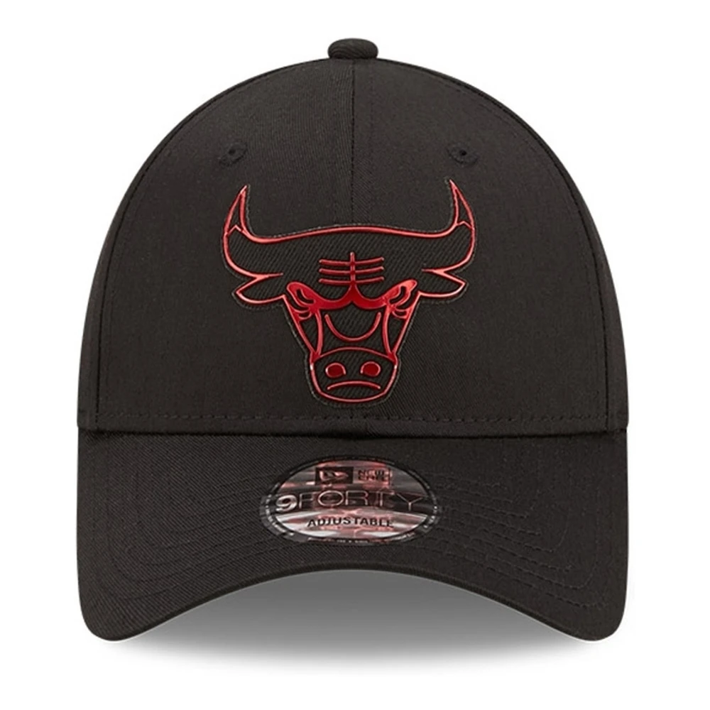 new era Zwarte Bulls Folie Logo Pet Black Heren