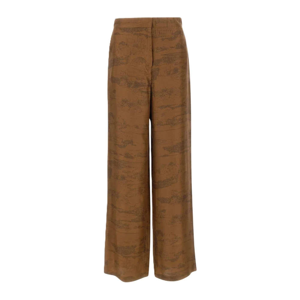 Max Mara Studio Mujer Marrón - Wide Trousers - Trousers - Xs