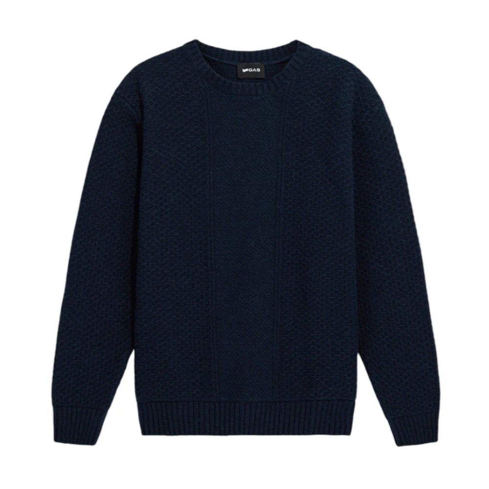 GAS Ronde hals trui Blue Heren