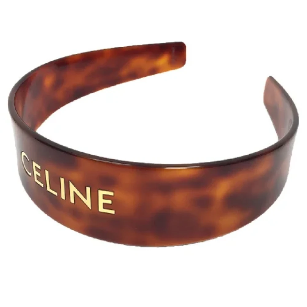 Celine Vintage Pre-owned Plastic hair-accessories Brown Dames