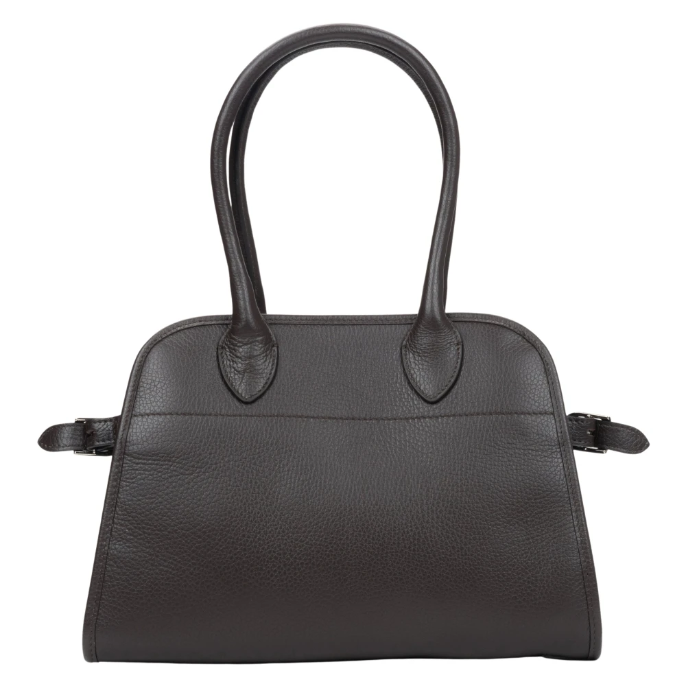 Estro Donkerbruine Satchel Handtas voor Vrouwen gemaakt van Premium Italiaans Leer Brown Dames