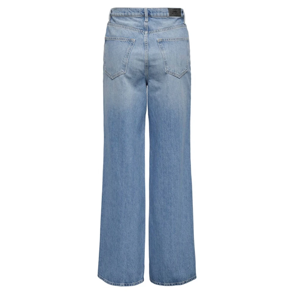 Only Iconische Wide Leg Denim Jeans Blue Dames