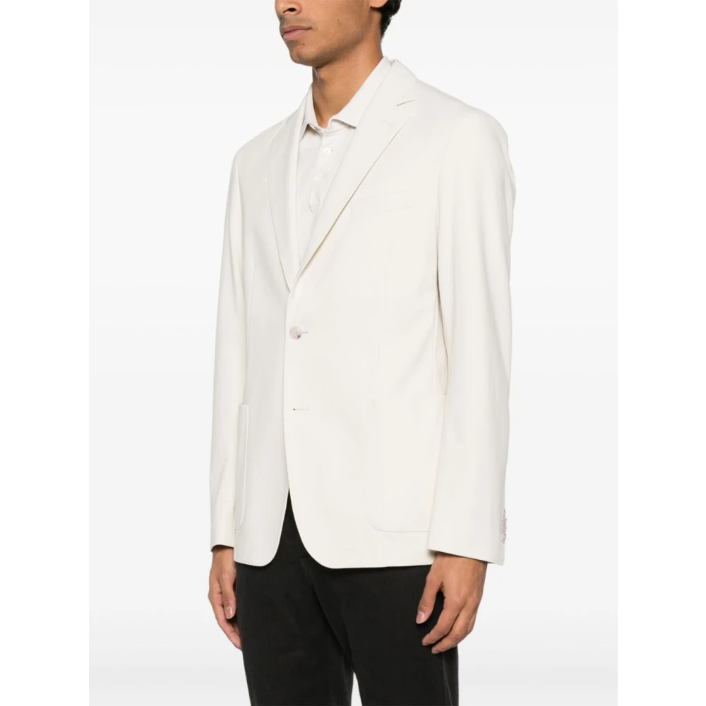 Hugo Boss Witte Jas met Achterventielen White Heren