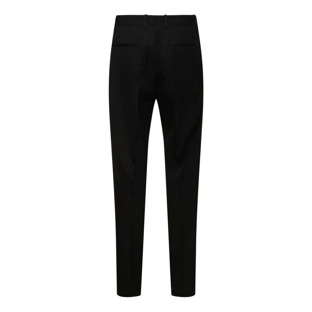 Jil Sander Zwarte Slim-Fit Wollen Broek Black Heren