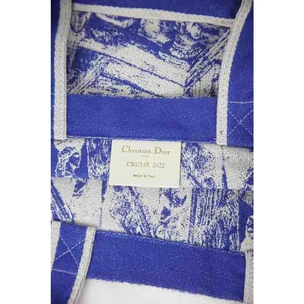 Dior Vintage Pre-owned Cotton totes Blue Dames