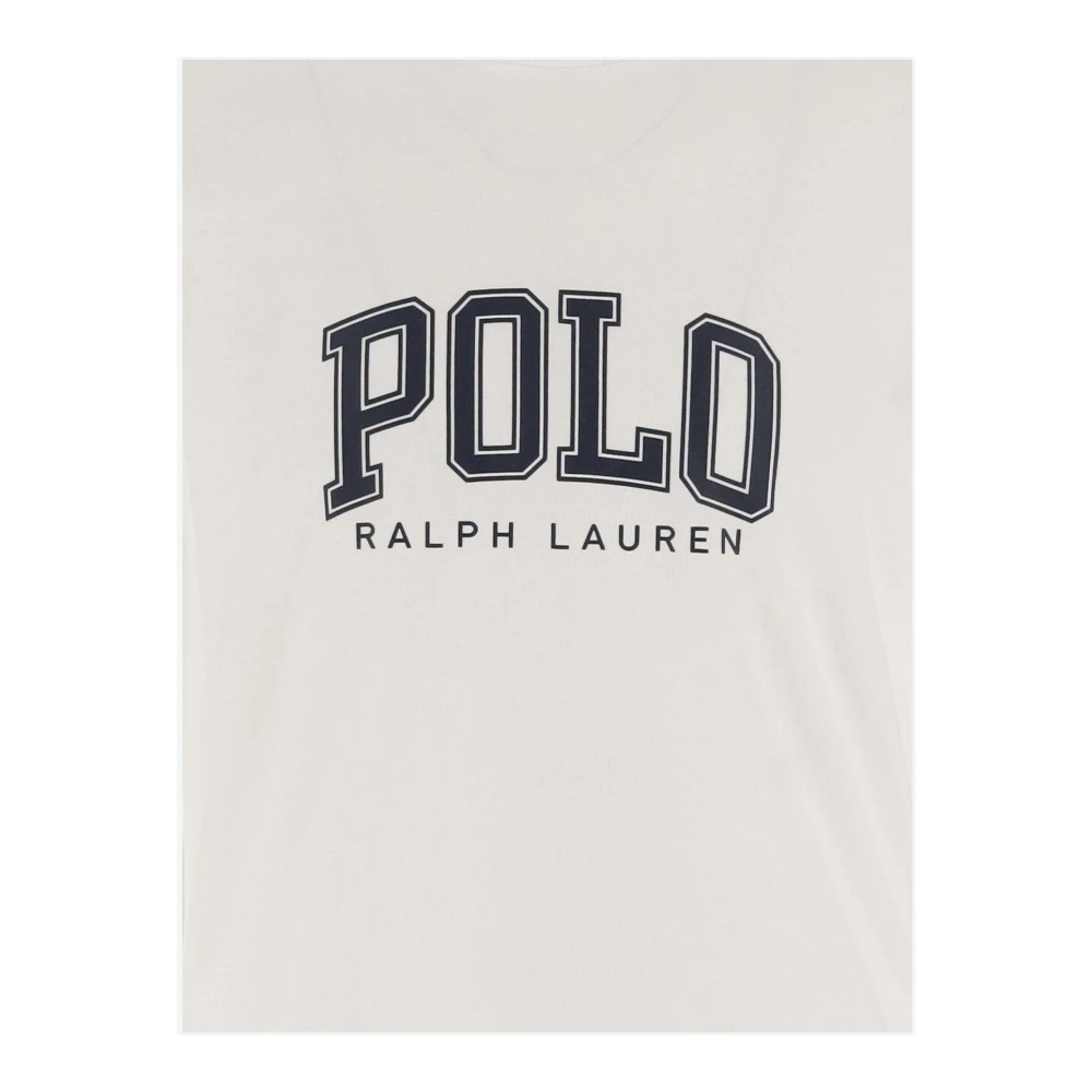 Polo Ralph Lauren Katoenen Jersey Crew Neck T-shirt Logo Beige Heren