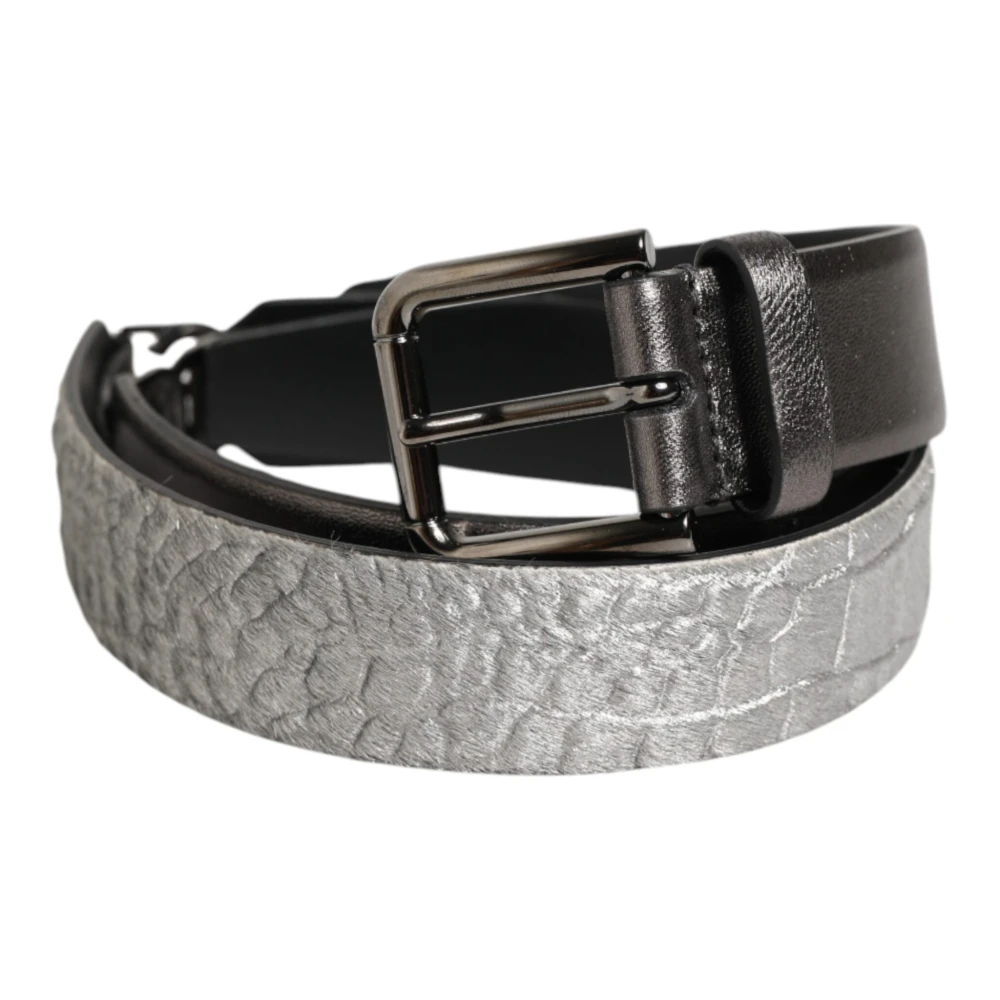 Dolce & Gabbana Dress Belt - Male - Belts - Gray - One Size - Accessories