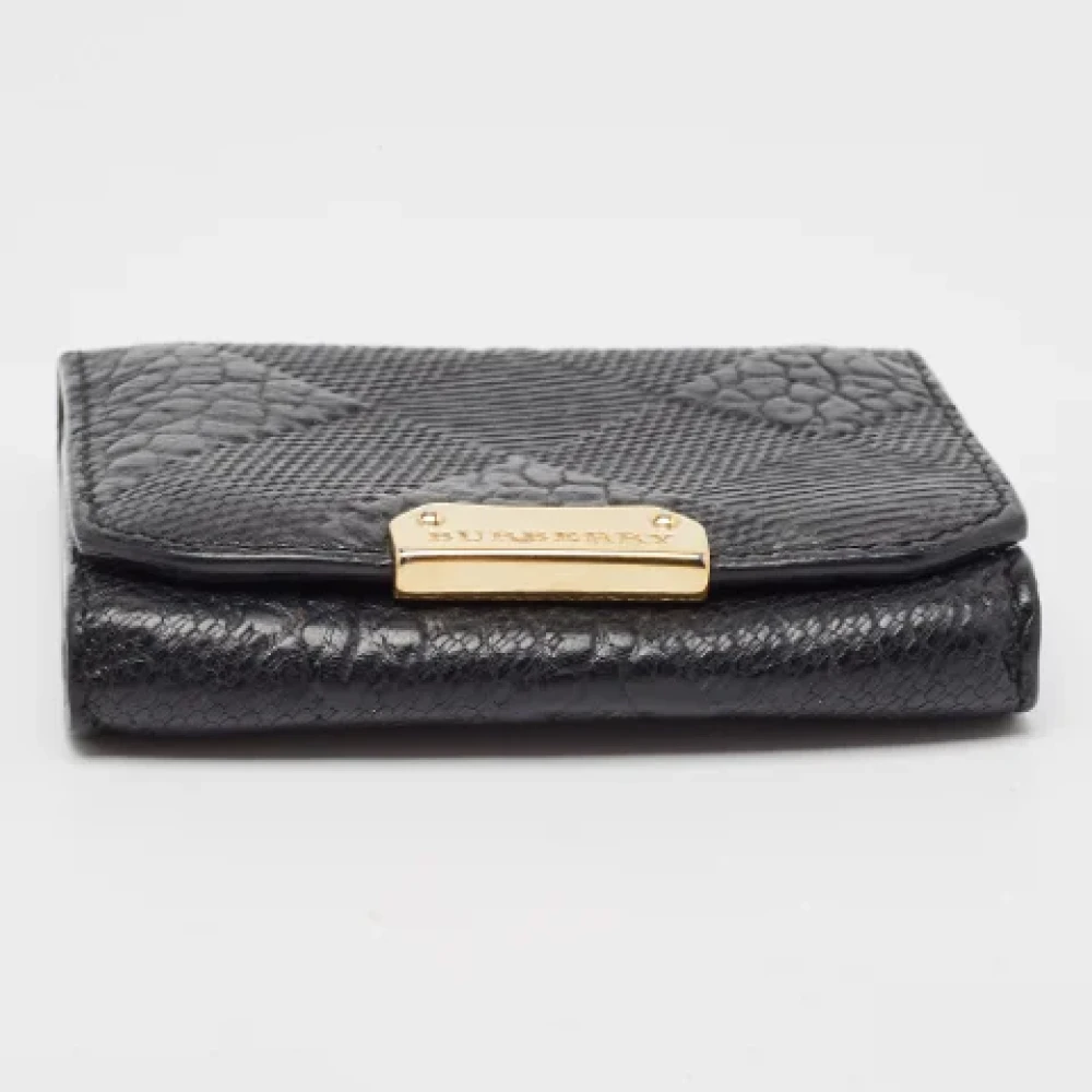 Burberry Vintage Pre-owned Leather wallets Black Dames