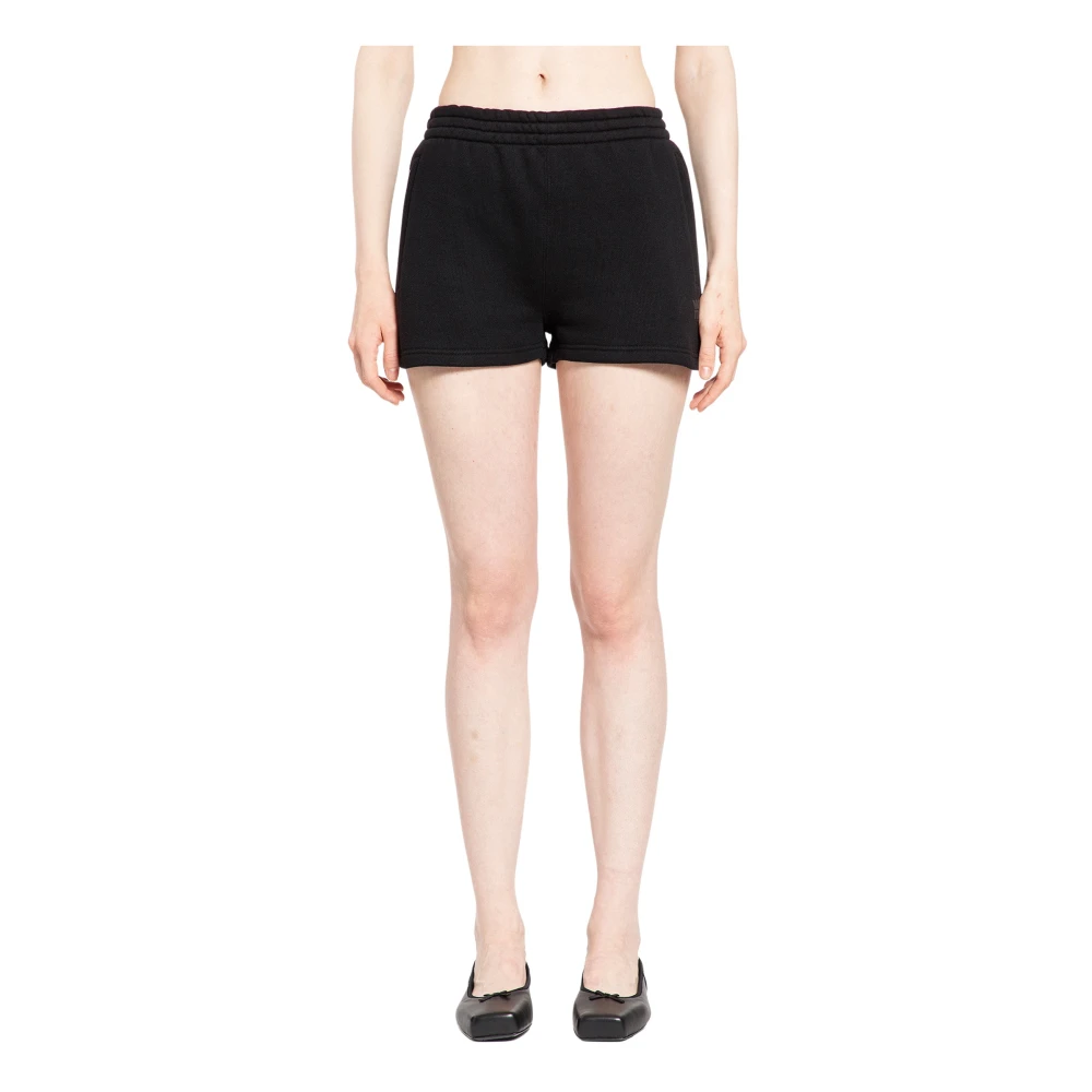 Alexander wang Zwarte Terry Sweatshort met Puff Paint Black Dames