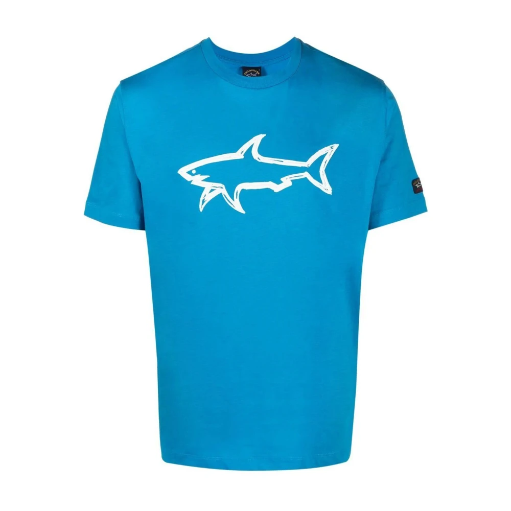 PAUL & SHARK Casual Katoenen T-Shirt Blue Heren