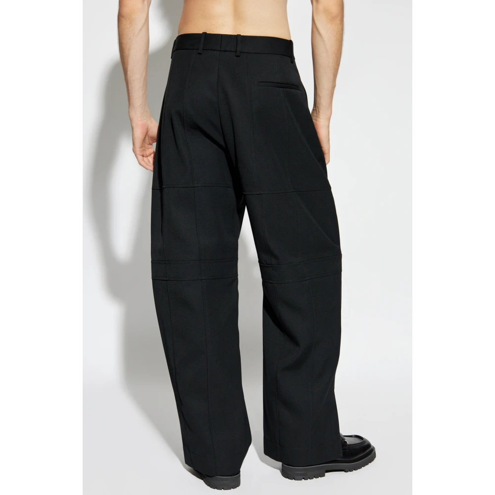 Jil Sander Wollen broek Black Heren