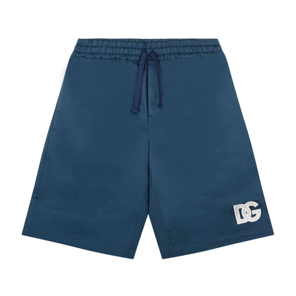 Dolce & Gabbana Blue Shorts, Male, 10 Y, Logo Shorts