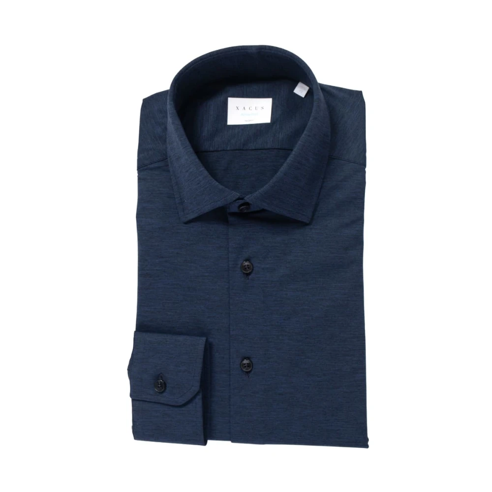 Xacus Franse Kraag Casual Overhemd Blue Heren