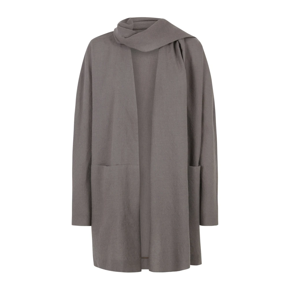 Cortana Gray Patti- Grey Virgin Wool Jacket - Female - Cardigans - M - Knitwear