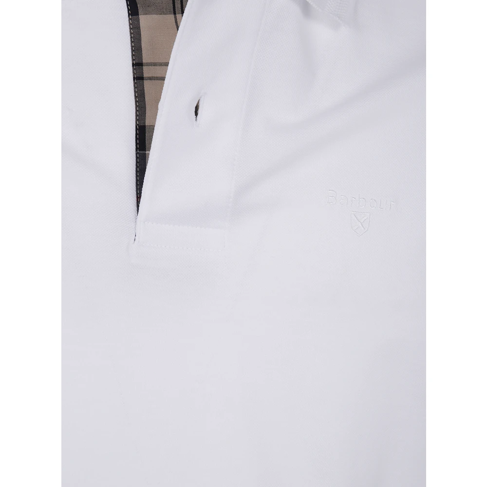 Barbour Stijlvol Tartan Poloshirt White Heren