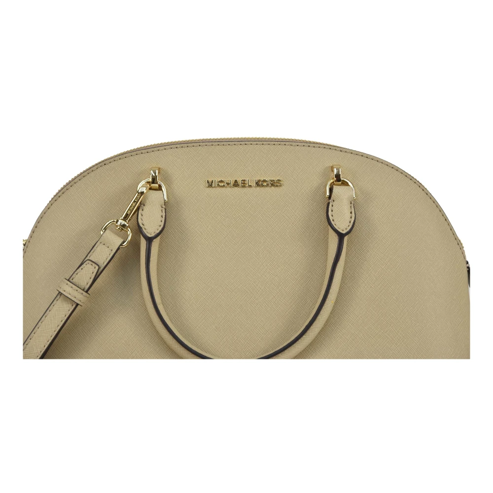 Michael Kors Emmy Large Dome Schoudertas Beige Dames