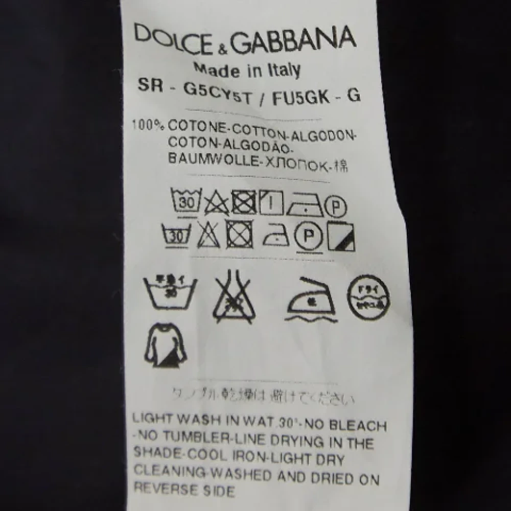 Dolce & Gabbana Pre-owned Cotton tops Blue Heren