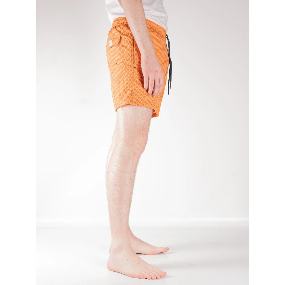 Drumohr Oranje Bedrukte Zwemkleding voor Mannen Orange Heren