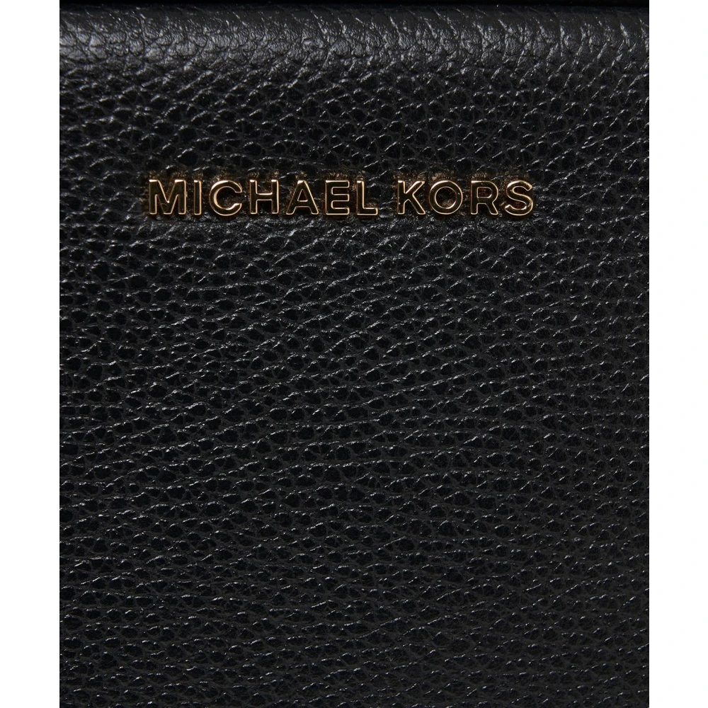 Michael Kors Zwarte leren schoudertas Ginny Black Dames