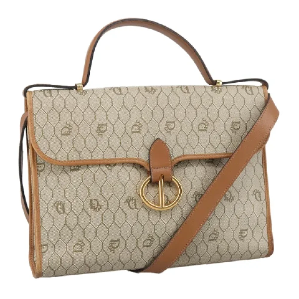 Dior Vintage Pre-owned Canvas dior-bags Beige Dames